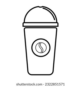 Coffee take away vector icon, coffee cup symbol. Modern,coffee cup line , cuo sembol,line 