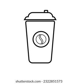 Coffee take away vector icon, coffee cup symbol. Modern,coffee cup line , cuo sembol,line 