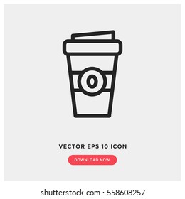 Coffee take away vector icon