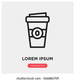 Coffee take away vector icon