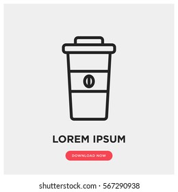 Coffee take away vector icon