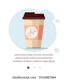 Coffee in takeaway cup. Coffee to go