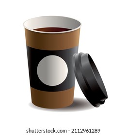Coffee in takeaway cup image vector