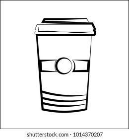 Coffee Takeaway Cup Vector Art Illustration