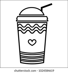 Coffee Takeaway Cup Vector Art Illustration