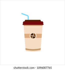 Coffee Takeaway Cup Vector Art Illustration