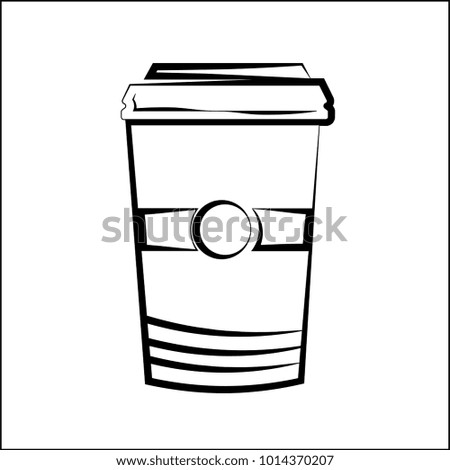 Coffee Takeaway Cup Vector Art Illustration