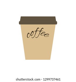 Coffee takeaway mug paper container vector illustrated