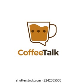 ilustración del icono del vector de la charla de café