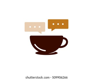 Coffee Talk Forum Logo Design Template