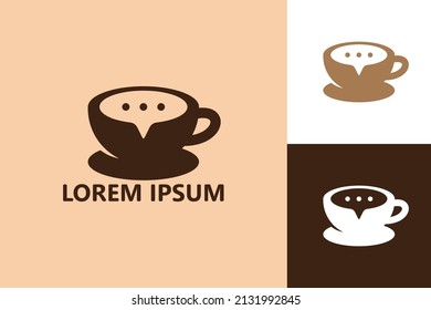 Coffee talk logo template design vector