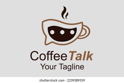 Coffee Talk Logo - Coffee Talk Logo Template design for creative studio company.
