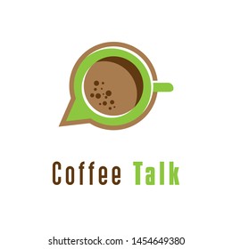 Coffee Talk Logo Vector Template 