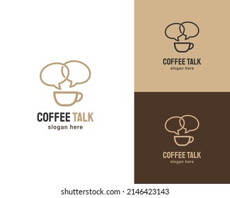 Coffee Talk Logo Vector Template