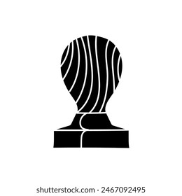 Coffee tamper black hand drawn icon