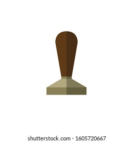 coffee tamper flat icon, vector illustration