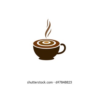 Coffee Target Icon Logo Design Element