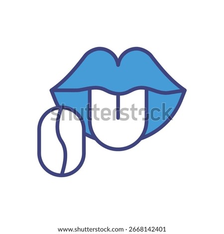 Coffee Taste icon vector stock illustration