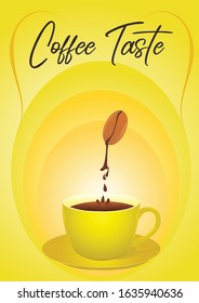 Coffee Taste with yellow cup 