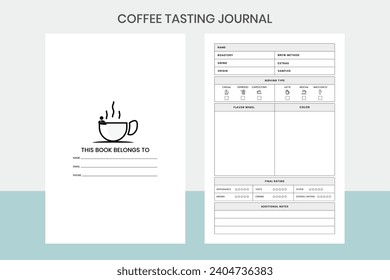 Coffee Tasting Journal Kdp Interior