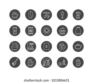 Coffee and tea beverage icon pack
