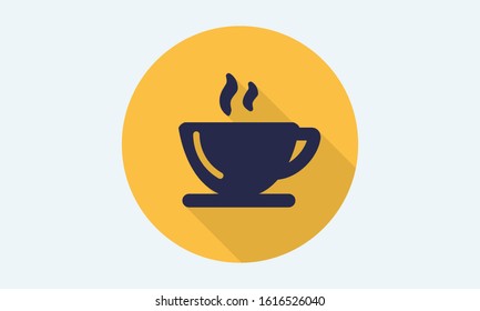 Coffee, tea, cappuccino cup icon. Vector illustration.