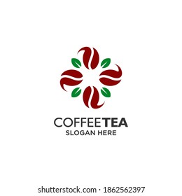 plantilla de diseño del logotipo de la comunidad de café y té
