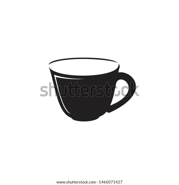 Coffee Tea Cup Cafe Restaurant Black Stock Vector (Royalty Free
