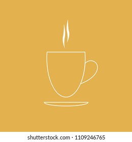 Coffee tea cup icon.