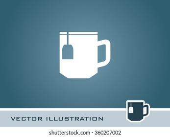 Coffee or Tea Cup Icon. Eps-10.