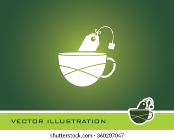 Coffee or Tea Cup Icon. Eps-10.