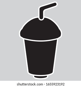 Ikone für Kaffee und Teebeutel, Illustration, warm und kalt
