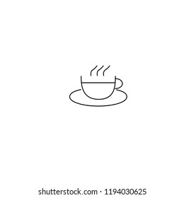 Coffee or tea cup icon isolated on white background.