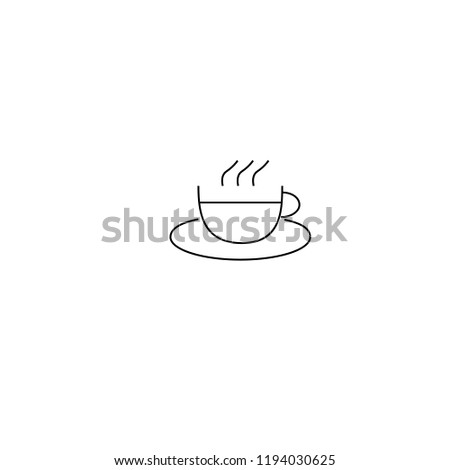 Coffee or tea cup icon isolated on white background.