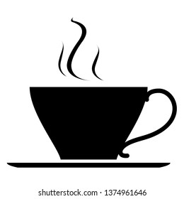 Coffee and tea cup icon vector illustrator design isolated on white background.