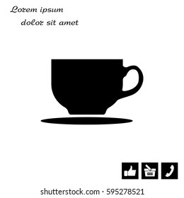 Coffee (tea) cup icon. vector illustration