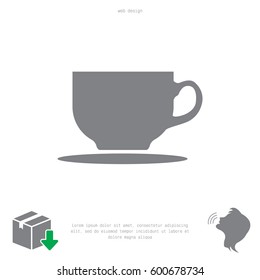 Coffee (tea) cup icon. vector illustration