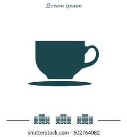 Coffee (tea) cup icon. vector illustration