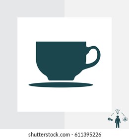 Coffee (tea) cup icon. vector illustration
