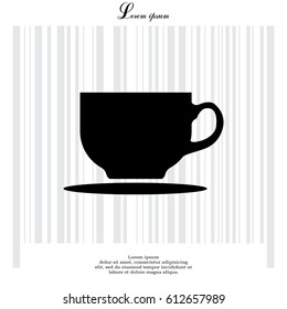 Coffee (tea) cup icon. vector illustration