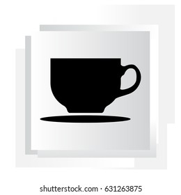 Coffee (tea) cup icon. vector illustration