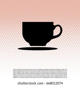 Coffee (tea) cup icon. vector illustration