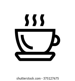 Coffee, tea cup line icon. Pixel perfect fully editable vector icon suitable for websites, info graphics and print media.