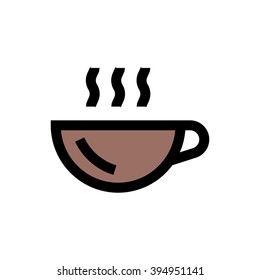 Coffee, tea cup line icon. Pixel perfect fully editable vector icon suitable for websites, info graphics and print media.