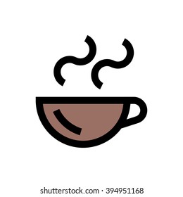 Coffee, tea cup line icon. Pixel perfect fully editable vector icon suitable for websites, info graphics and print media.