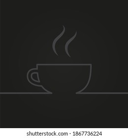 Coffee Tea Cup logo vector design. Cafe emblem icon