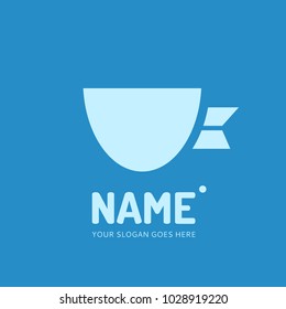 Coffee and tea cup logotype. Vector template logo design. Business concept icon.