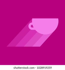 Coffee and tea cup logotype. Vector template logo design. Business concept icon.