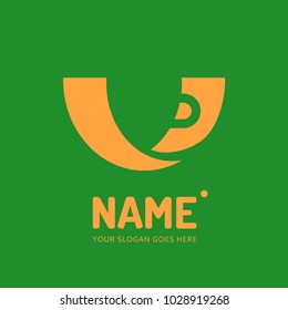 Coffee and tea cup logotype. Vector template logo design. Business concept icon.