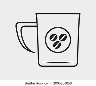 Coffee and tea cup Printable Vector Illustration. coffee and tea cup vector, coffee and tea cup Clipart, coffee cup Symbol, icon, Logo
